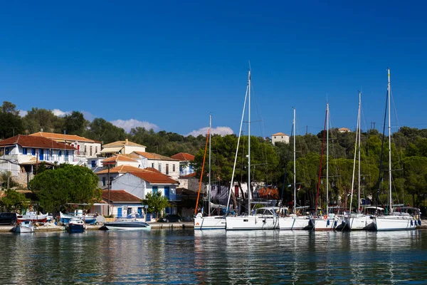 Vista Porto Vathy Ilha Meganisi Grécia — Fotografia de Stock