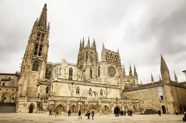 Burgos Katedral Molnig Dag Spanien — Stockfoto
