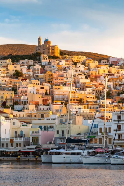 Vista Del Casco Antiguo Ciudad Mykonos Grecia — Foto de Stock