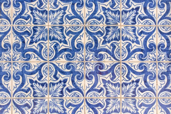 Hermosa Vista Los Antiguos Azulejos Históricos Portugueses Fachada Del Edificio —  Fotos de Stock