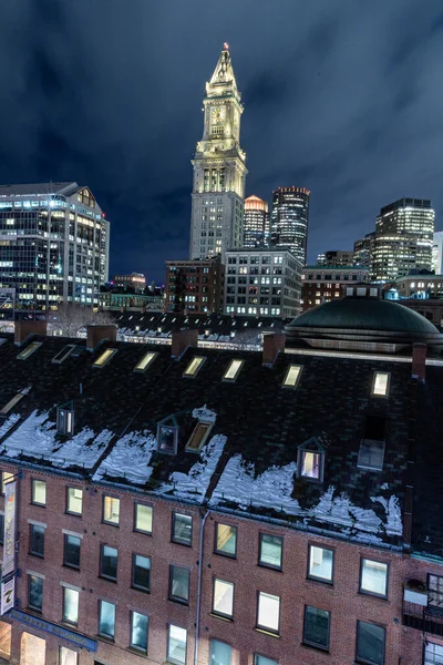 Belle Vue Nuit Ville Boston Massachusetts Usa — Photo