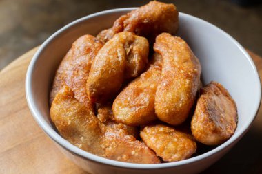 Kızarmış muz yerel tatlı aperatif, stok fotoğrafı