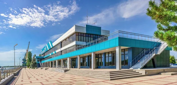 Izmail Ukrajna 2020 Elhagyott Folyóállomás Duna Partján Izmail Városában Ukrajnában — Stock Fotó