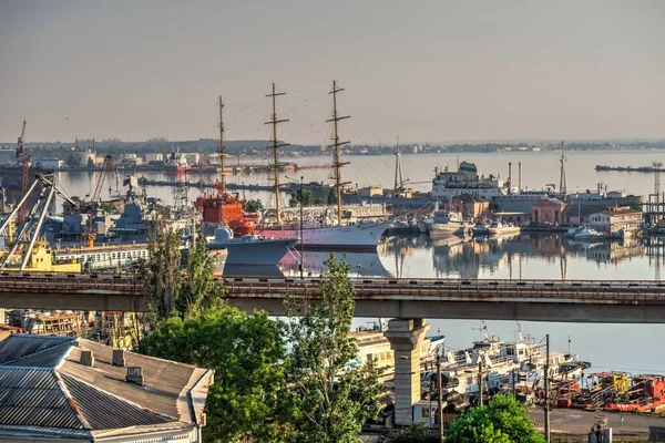 Odessa Ukraine 2020 Blick Auf Den Praktischen Hafen Odessa Ukraine — Stockfoto