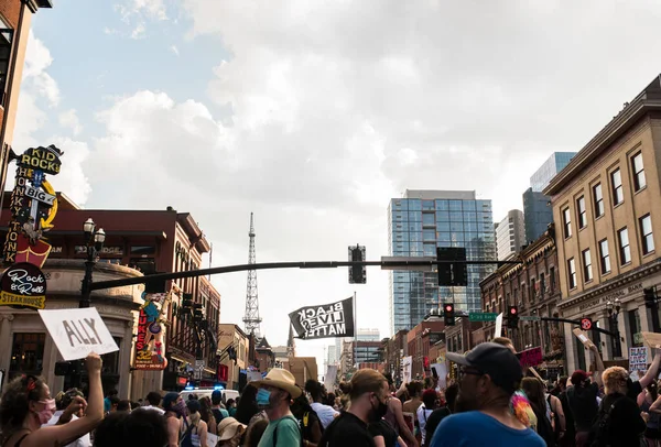 Marcha Por Las Calles Por Vidas Negras Importa Calle Broadway —  Fotos de Stock