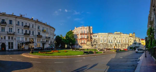 Odessa Ukraina 2020 Ekaterinskaya Square Den Historiska Stadskärnan Odessa Ukraina — Stockfoto