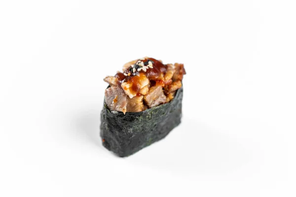 Vista Superior Clássico Sushi Comida Japonesa — Fotografia de Stock