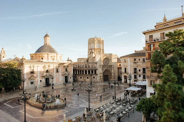 Virgen Square Valencia Spain — Zdjęcie stockowe