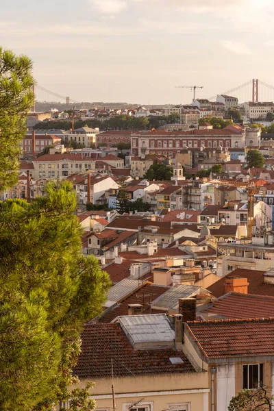 Schöner Blick Auf Alte Historische Gebäude Zentrum Von Lissabon Portugal — Stockfoto