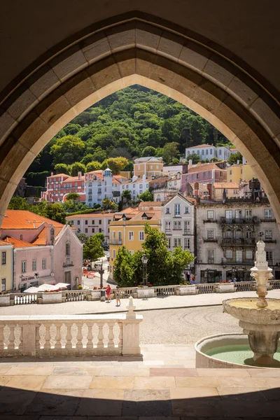 Vacker Utsikt Över Historiska Byggnader Sintra Centrum Nära Lissabon Portugal — Stockfoto