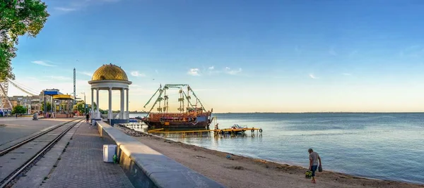 Berdyansk Ουκρανία 2020 Ανάπλαση Της Αζοφικής Θάλασσας Στο Berdyansk Ουκρανία — Φωτογραφία Αρχείου