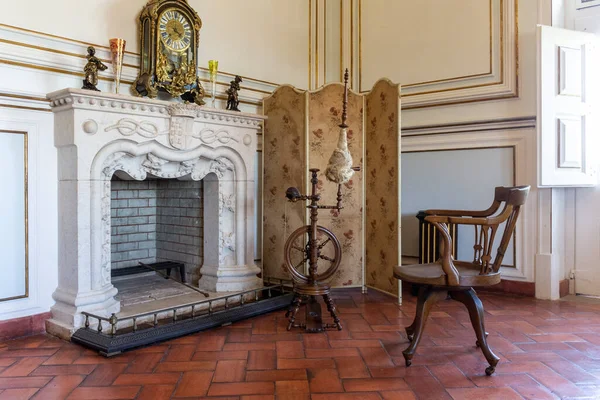 Hermosos Muebles Históricos Dentro Habitación Del Palacio Sintra Portugal —  Fotos de Stock