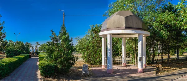 Chernomorsk Ucrânia 2020 Parque Beira Mar Avenida Cidade Chernomorsk Uma — Fotografia de Stock