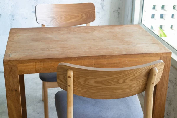 Interior Classic Wooden Table Chairs Stock Photo — Stock Photo, Image