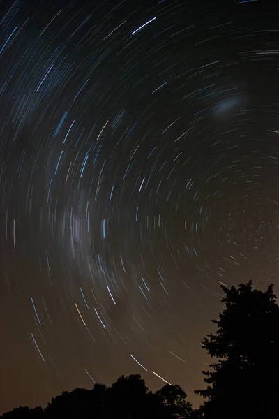 Céu Noturno Com Estrelas Estrelas — Fotografia de Stock
