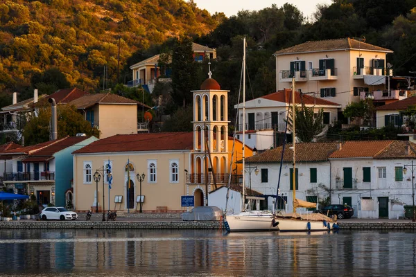 Vue Soirée Port Vathy Sur Île Meganisi Grèce — Photo