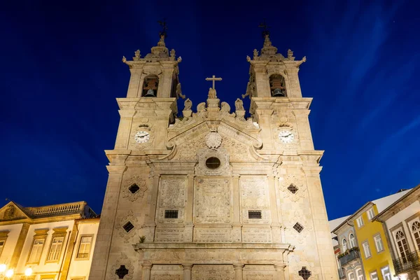 Bela Vista Para Histórica Igreja Velha Centro Braga Portugal — Fotografia de Stock