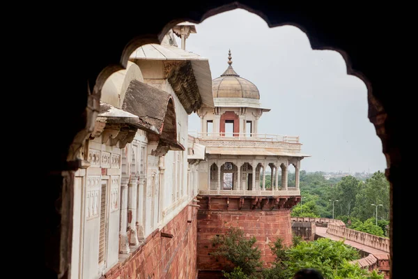 Det Historiska Röda Fortet Nära Taj Mahal Agra Indien — Stockfoto