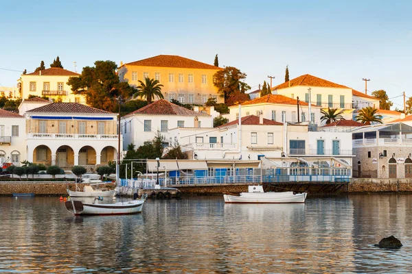 Case Nel Porto Spetses Grecia — Foto Stock