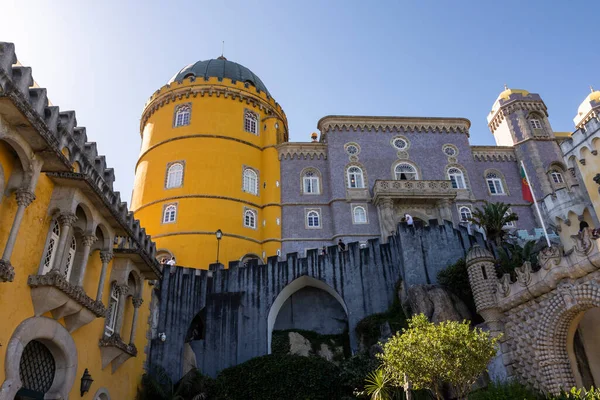 Prachtig Uitzicht Oud Historisch Kleurrijk Kasteel Sintra Nabij Lissabon Portugal — Stockfoto