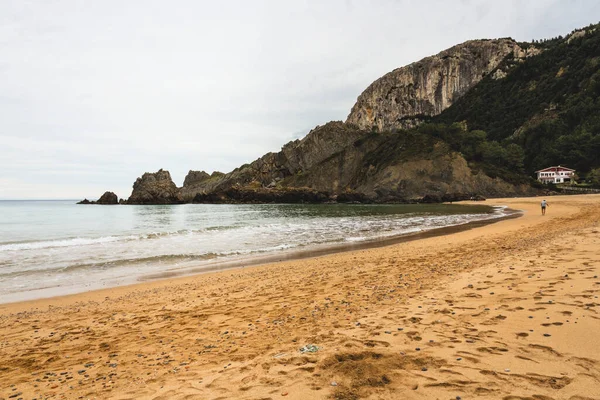 Praia Laga País Basco Durante Dia Nublado Outono — Fotografia de Stock