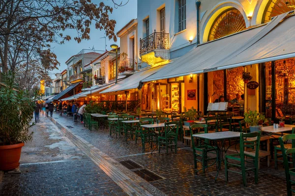 Coffee Shops Restaurants Main Square Lefkada Town — Stock Photo, Image