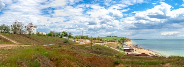 Yuzhne Ucrânia 2020 Parque Beira Mar Praia Pública Cidade Yuzhne — Fotografia de Stock