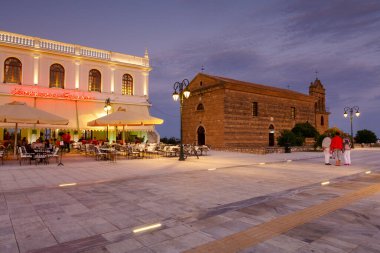 Solomon Meydanı, Zakynthos kasabası, Yunanistan.