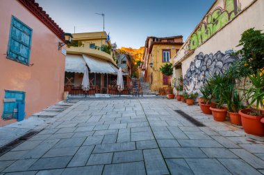 Yunanistan 'ın eski Lefkada kentinin mimarisi