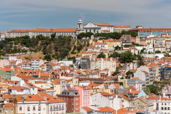 Piękny Widok Zabytkowe Budynki Centrum Lizbony Portugalia — Zdjęcie stockowe