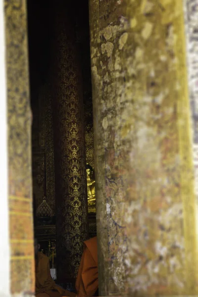 Templo Público Budista Tailandês Com Bom Ambiente Foto Stock — Fotografia de Stock