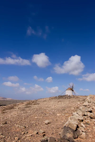 Fuerteventura Daki Eski Yel Değirmeni Kanarya Adaları — Stok fotoğraf