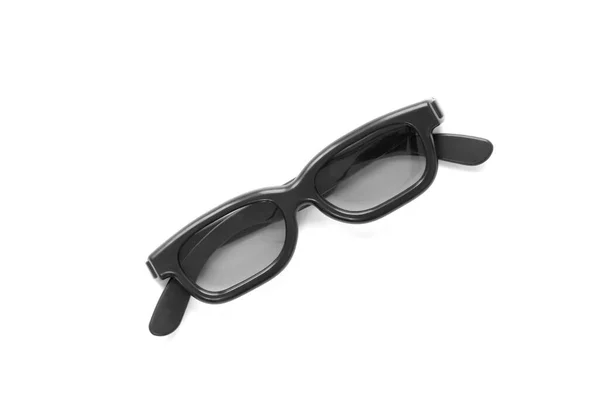 Plastic Black Cinema Glasses Isolated White Background — Stock Photo, Image