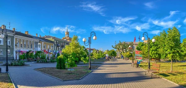 เบอร สกาน เครน ถนนอะซอฟในเบอร สกาน เครน ในตอนเช าของฤด — ภาพถ่ายสต็อก