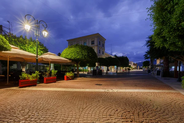 Coffee Shops Restaurants Main Square Lefkada Town — Stock Photo, Image