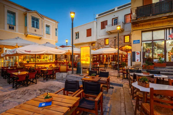 Bars Coffee Shops Central Square Old Town Chios — Stock Photo, Image