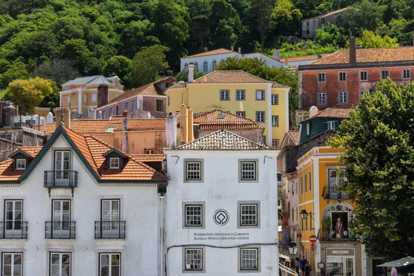 Portekiz Merkezi Sintra Daki Eski Tarihi Şehir Binalarına Güzel Manzara — Stok fotoğraf