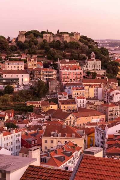 Schöner Blick Auf Alte Historische Gebäude Und Die Burg Zentrum — Stockfoto