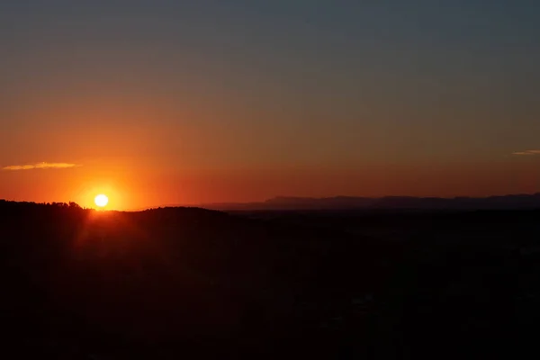 Sonnenuntergang Über Den Bergen — Stockfoto