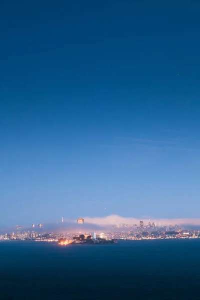 Vue Sur San Francisco Skyline Île Alcatraz Crépuscule Vue Angel — Photo