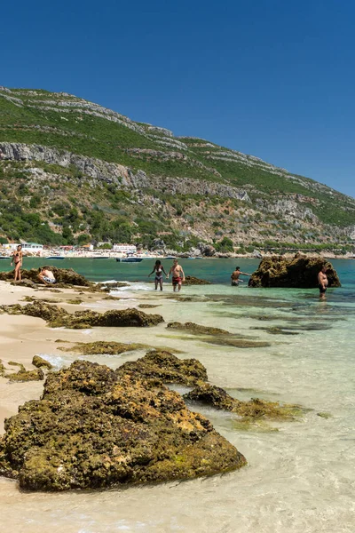 葡萄牙里斯本Setubal附近阳光明媚的海滩美景 — 图库照片