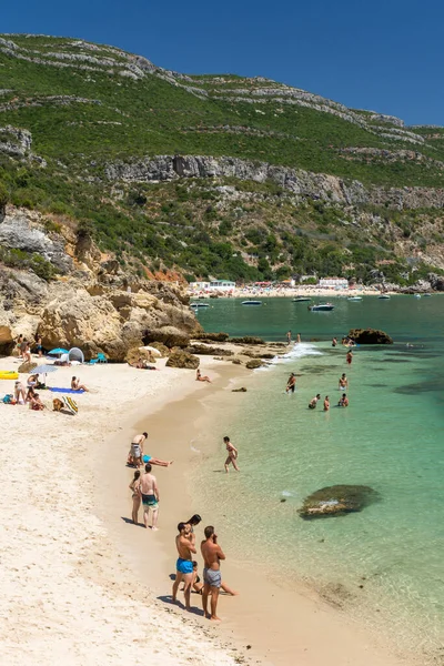 葡萄牙里斯本Setubal附近阳光明媚的海滩美景 — 图库照片