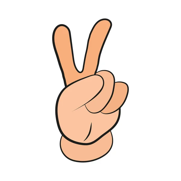 Image Hand Victory Gesture — Fotografia de Stock