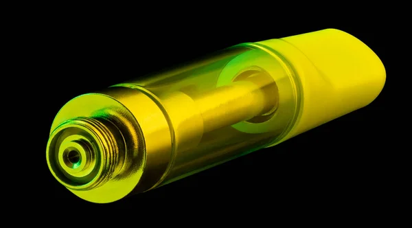 Cannabis Vape Cart Glass Body Close View — Stock Photo, Image