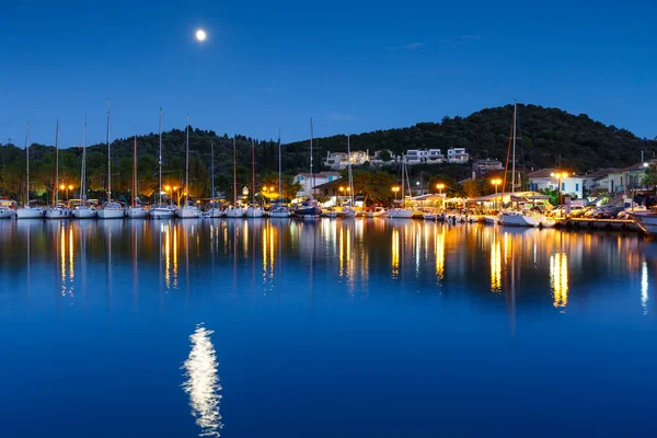 Evening View Vathy Harbour Meganisi Island Greece — Stock Photo, Image