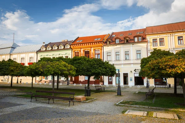 Rimavská Sobota Slovensko Srpna 2018 Historické Městské Domy Hlavním Náměstí — Stock fotografie