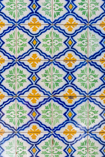 Hermosa Vista Los Antiguos Azulejos Históricos Portugueses Fachada Del Edificio — Foto de Stock