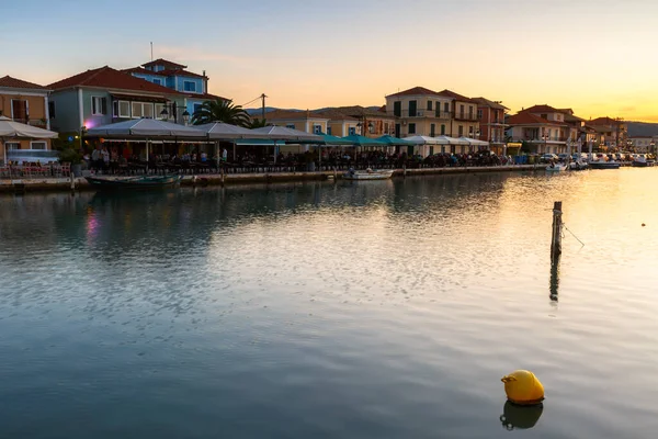 Beautiful View City Old Town Mediterranean Sea Evening — Stock Photo, Image