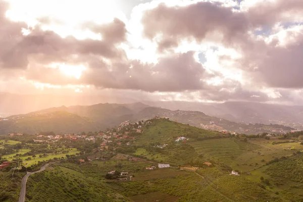 Gran Canaria Nature Autour Volcan Éruption Paysage Accidenté Plein Collines — Photo