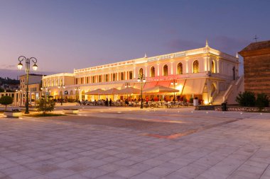 Solomon Meydanı, Zakynthos kasabası, Yunanistan.